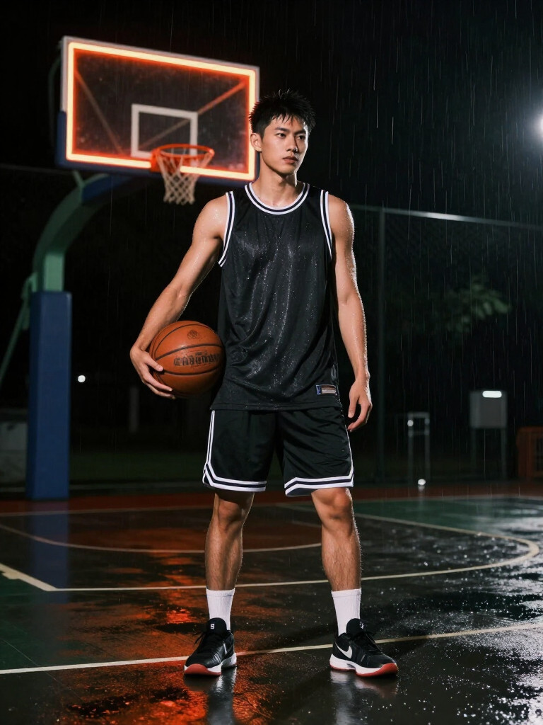 Midnight Hoop Neon Rain — Preview