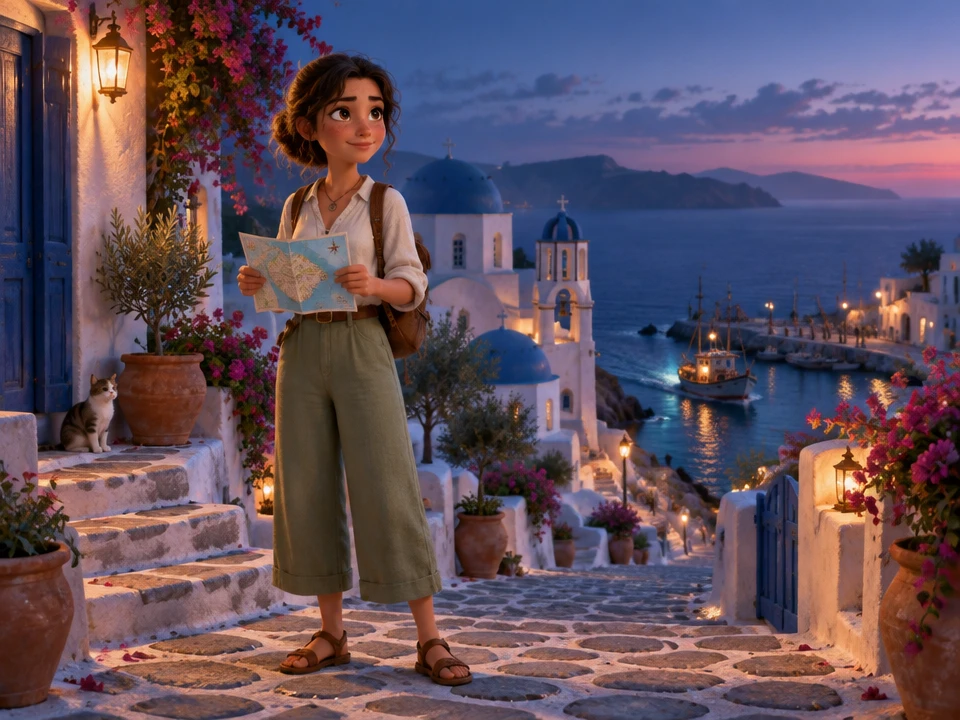 Aegean Chapel Steps — Preview